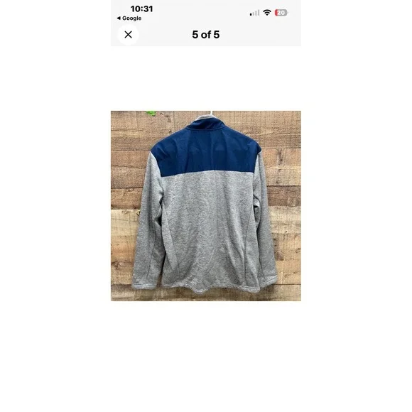 Orvis Mens Fleece Jacket Blue Gray Full Zip Pockets Size XXL - Picture 3 of 4